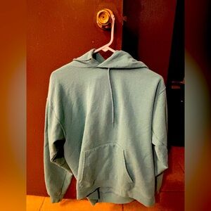 Green Relaxed Fit Hoodie Sweatshirt